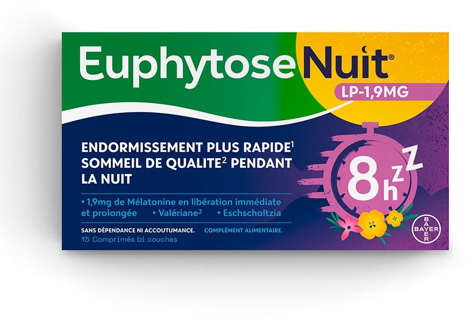 EuphytoseNuit Sommeil Mélatonine 1,9g Libération Prolongée 15 Capsules 15 pc(s) comprimé(s)
