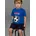 T-Shirt Fußball-Print TOOOR Kurzarm Basic-Passform mit Statements/Sprüchen blau