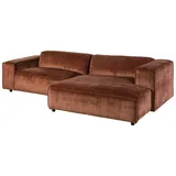MASSIVMOEBEL24.DE Ecksofa 279x164x69 Cord kupfer VALENCIA