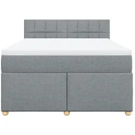 vidaXL Boxspringbett 140 x 200 cm Hellgrau