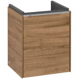 Villeroy & Boch Subway 3.0 Waschbeckenunterschrank eine Tür Anschlag links, 351x429x309mm, C58300RH Farbe: Front/Korpus: Kansas Oak, Griff: Aluminium glänzend