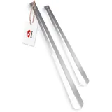 SULPO 2er Pack 51cm & 66cm Stabil Schuhlöffel aus Edelstahl - Schuhlöffel Lang - Schuhlöffel Metall mit Aufhängeloch - Schuhanzieher Lang - Shoe Horn - 51 cm / 66 cm