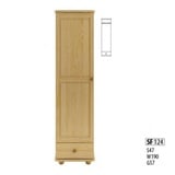 JVmoebel Kleiderschrank Kleiderschrank Schlafzimmer Holz Schränke Kiefer Schrank Vollholz beige