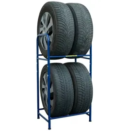 Goodyear Reifenregal Stahl blau höhenverstellbar 2 Ebenen