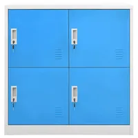 VidaXL Schließfachschrank Hellgrau und Blau 90x45x92,5 cm Stahl