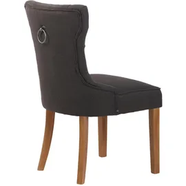 TPFLiving Esszimmerstuhl, Dunkelgrau, Textil, 51x90x59 cm, Esszimmer, Stühle, Esszimmerstühle, Vierfußstühle