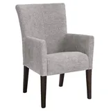 Home Affaire Esszimmerstuhl »King«, Struktur weich, Polsterstuhl, Armlehnstuhl, Gestell Massivholz, grau