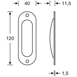 FSB Schiebetürmuschel 42 4212 Aluminium