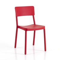 Wink Design Adria Red Set mit 4 Außen-und Innenbereich Outdoor-/Indoor-Stuhl, Mattrot, H81,5x43x50 cm