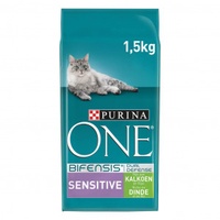 Purina One Sensitive mit Truthahn Katzenfutter 1,5 kg