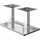 GGM Möbel Bistro Lounge Doppel Tischgestell 40 x 70 cm Edelstahl