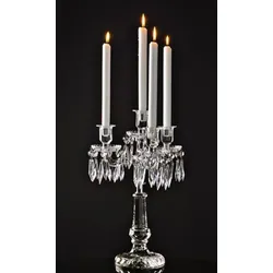 Casa Padrino Luxus Glas Kerzenständer 4-armig - Luxus Kollektion