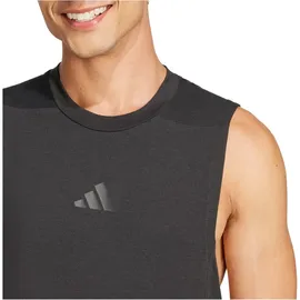 adidas D4T Workout 3 Stripes Tank Shirt, black, M