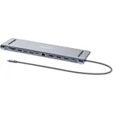 Manhattan Dockingstation 12-in-1 4K 1xHDMI 2xDP 3xUSB-A