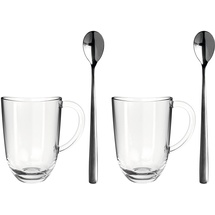LEONARDO Latte-Macchiato-Set Napoli 4tlg. Glas Transparent Klar
