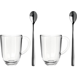 LEONARDO Latte-Macchiato-Set Napoli 4tlg. Glas Transparent Klar