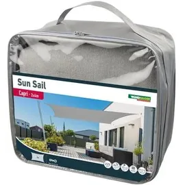 WINDHAGER Sonnensegel Capri Rechteck 3 x 4 m, Sonnenschutz für Garten & Terrasse, UV- und witterungsbeständig, grau