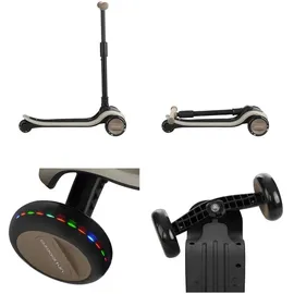 KIKKABOO Kinderroller 2 in 1 Treo Laufrad, Sitz, faltbar, Lenkerhöhe verstellbar beige