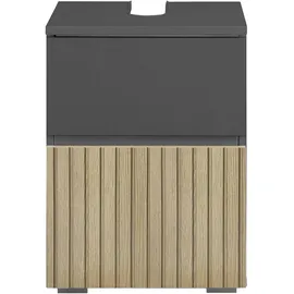 Home Affaire Waschbeckenunterschrank Wisla Siphonausschnitt, Breite 40 cm, Höhe 55 cm grau