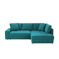 bobb Ecksofa mit pflegeleichtem Bezugsstoff Arissa de Luxe ¦ türkis/petrol ¦ Maße (cm): B: 265 H: 84 T: 215