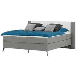 Boxspringbett  Synda ¦ grau ¦ Maße (cm): B: 220 H: 107