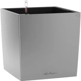 LECHUZA Cube 50 Komplettset 50 x 50 x 50 cm silber metallic