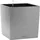 LECHUZA Cube 50 Komplettset 50 x 50 x 50 cm silber metallic