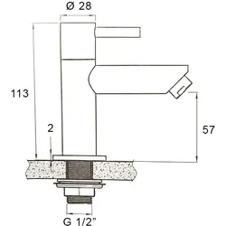 Aloni Kaltwasserhahn Kupfer gebürstet 1/2"