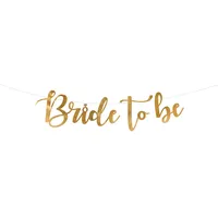 Partydeco Banner Bride to be Gold | 80 x 19 cm