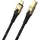 Oehlbach USB 2.0 USB-C®, USB-B Stecker 1 m Schwarz/Gold Geflechtschirm D1C9547