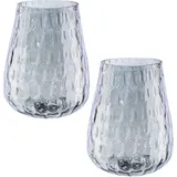 creativ home Windlicht Weihnachtsdeko Glas grau