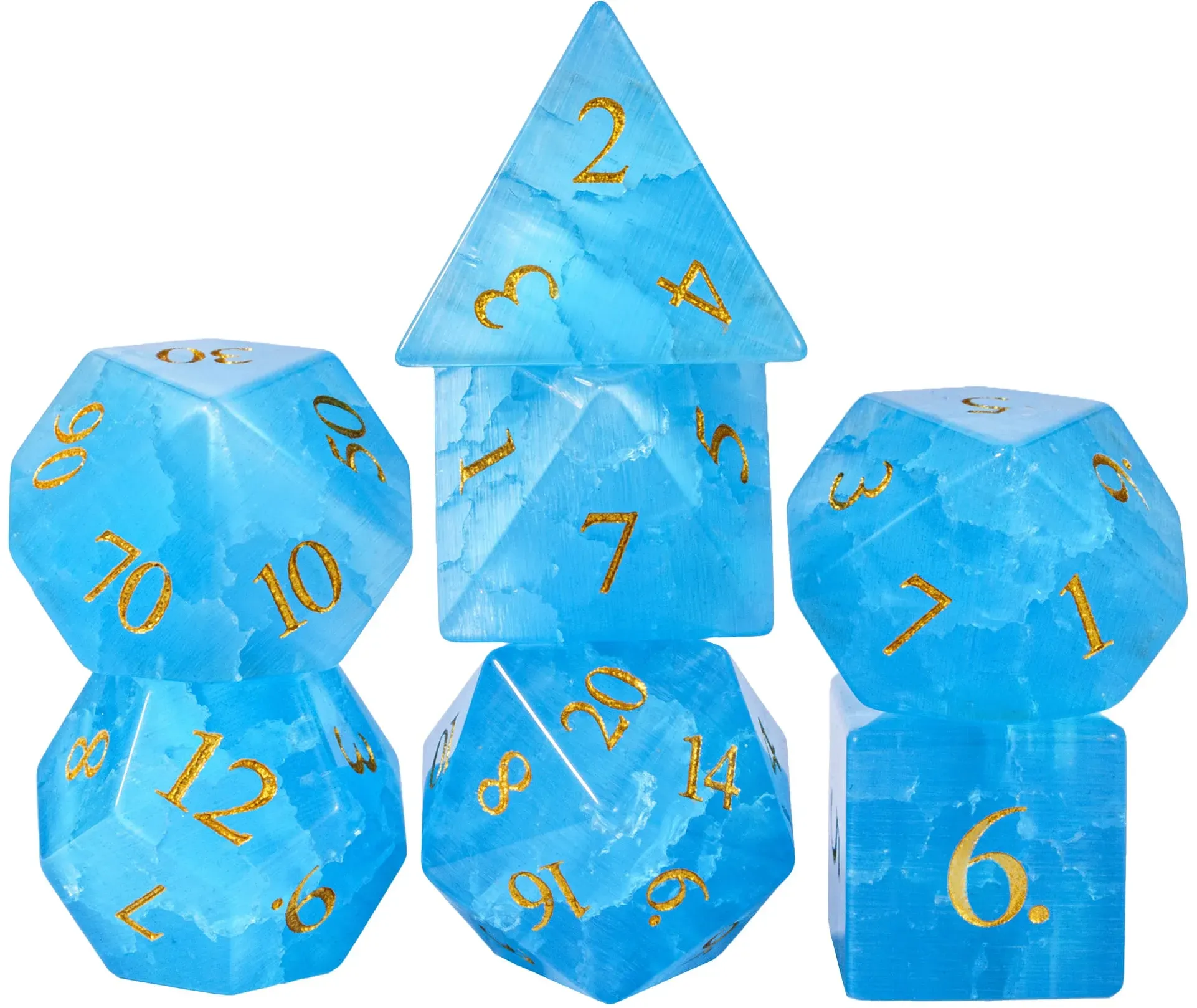 Glaswürfel Lightning Blue