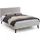 Aileenstore Polsterbett 140 x 200 Viola Bettgestell mit Kopfteil Beige