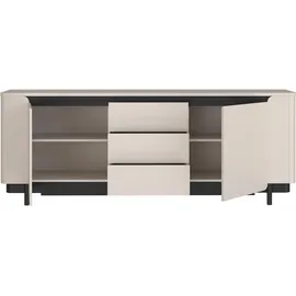Forte Vodol 204,9 x 77,9 x 44,8 cm Beige/Schwarz