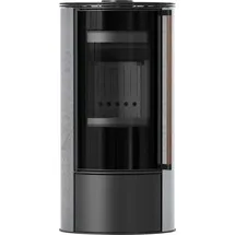 Kratki Erik Stahl Grau/Abdeckplatte Schwarz