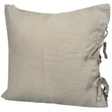 beties Heimtextil Kissenbezug, Taupe, Naturmaterialien, Uni, Quadratisch, 80x80 cm, 100, Hergestellt in Europa, Schlaftextilien, Bettwäsche