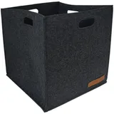 FRIHET® großer Filz Aufbewahrungskorb | Stilvolle Aufbewahrungsbox Kallax Regal | Boxen für offenen Kleiderschrank | faltbare Filztasche für ordentliche Aufbewahrung (33 x 33 x 33 cm, Grau, 4)