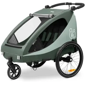 hauck Dryk Duo Plus Kinderanhänger dunkelgrün