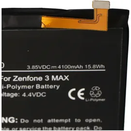 AccuCell Akku passend für Asus Zenfone 3 max. (ZC553KL), Li-Polymer, 3,85V, 4100mAh, 15,8Wh, built-in, ohne Werkzeug