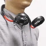 2er-pack - Tragbarer Ventilator - Um Den Hals Zu Hängen / Nackenventilator - Schwarz (w)