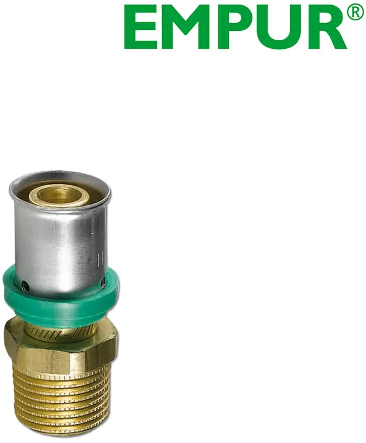 Pexpress-Presskupplung für Rohr 15x1,8mm auf 1/2AG Nr.361500 - 80403229 von Bude...