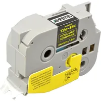Ampertec P-Touch Band kompatibel zu TZe-354 gold auf schwarz