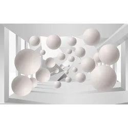 Fototapete PAPERMOON "Abstrakt 3D Effekt", bunt, B:3,50m L:2,60m, Vlies, Tapeten