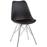 Actona Esszimmerstuhl Eris Kunstleder schwarz 4er Set