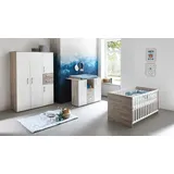 Arthur Berndt Babyzimmer, weiß eiche Kunststoff, 6 Fächer, 4 Schubladen, 1x1x1 cm, Blauer Engel, Hergestellt in Deutschland, Babymöbel, Babyzimmer-Sets