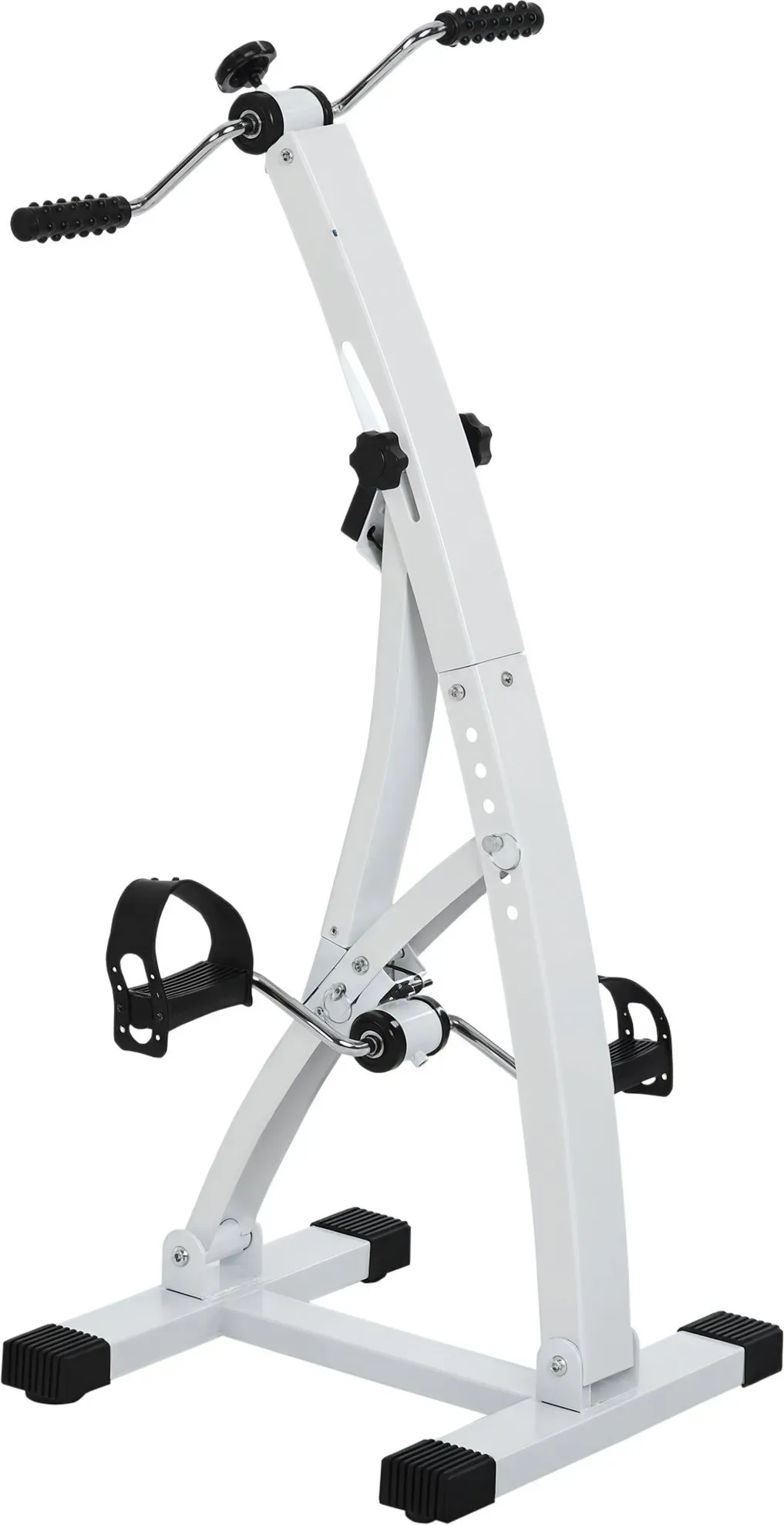 HOMCOM Heimtrainer Bewegungstrainer  Pedaltrainer für Senioren, Stahl, Weiß, 40x42,5x100cm  Aosom