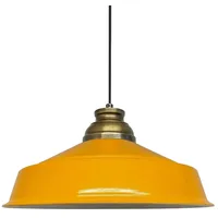 Bamyum Asletl Vintage Industrial aus Metall E27 Gelb Hängelampe