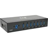 Eaton Power Quality Eaton Tripp Lite Series 7-Port Industrial-Grade USB 3.0 SuperSpeed Hub 20kV ESD Immunity Metal Housing Mount (USB-C, 7 Ports), Dockingstation + USB Hub, Schwarz