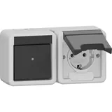 Gira Steckdose 1-fach IP44 Grau
