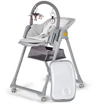 Kinderkraft 2in1-Babyliege und Kinderhochstuhl LASTREE in Grau